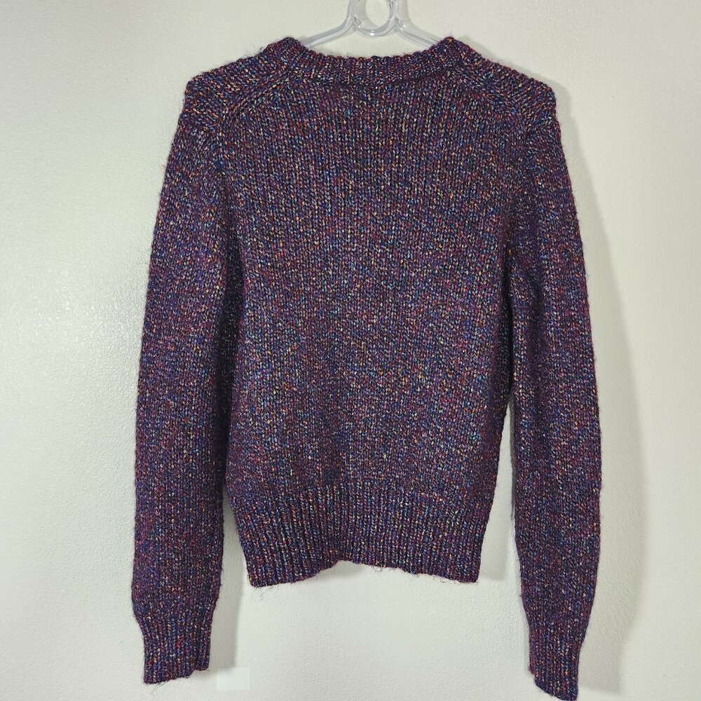 Madewell Marled Shimmer Pullover Sweater Purple Size M - Picture 8 of 14